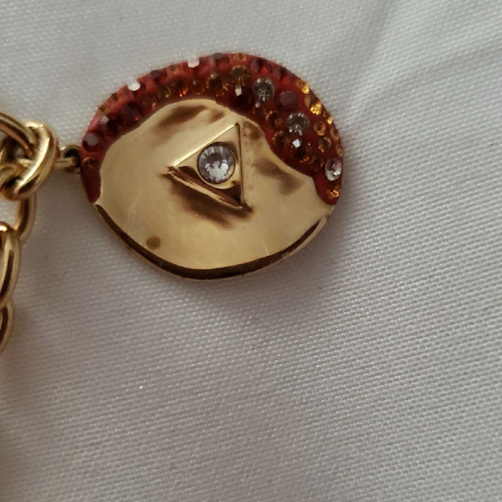 Swarovski Gold and Orange Charm Bracelet - Picture 3 of 6